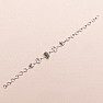 Vltavín, Herkimer diamant a meteorit Campo del Cielo náramok striebro Ag 925 LOT24