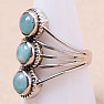 Larimar prsteň striebro Ag 925 KO271