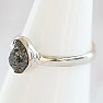 Diamant prírodný surový prsteň striebro Ag 925 R275
