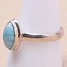 Larimar prsteň striebro Ag 925 KO278