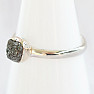 Diamant prírodný surový prsteň striebro Ag 925 R283