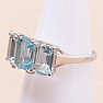 Topaz modrý prsteň striebro Ag 925 KO318