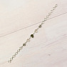 Vltavín, Herkimer diamant a meteorit Campo del Cielo náramok striebro Ag 925 LOT32