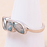 Topaz modrý prsteň striebro Ag 925 KO320