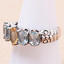 Topaz modrý prsteň striebro Ag 925 KO325