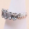 Topaz modrý prsteň striebro Ag 925 KO326