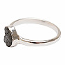 Diamant prírodný surový prsteň striebro Ag 925 R333