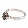 Diamant prírodný surový prsteň striebro Ag 925 R338