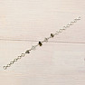 Vltavín, Herkimer diamant a meteorit Campo del Cielo náramok striebro Ag 925 LOT35