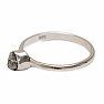 Diamant prírodný surový prsteň striebro Ag 925 R356