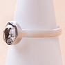 Herkimer diamant prsteň striebro Ag 925 LOT36