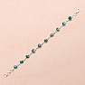 Smaragd indický (upravený) náramok striebro Ag 925 36897