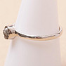 Diamant prírodný surový prsteň striebro Ag 925 R390