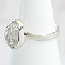 Herkimer diamant prsteň striebro Ag 925 R3927