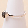Diamant prírodný surový prsteň striebro Ag 925 R395