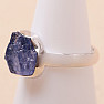 Tanzanit surový prsteň striebro Ag 925 LOT405