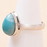 Larimar prsteň striebro Ag 925 LOT430