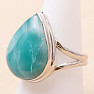 Larimar prsteň striebro Ag 925 LOT433