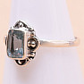 Topaz modrý prsteň striebro Ag 925 MIX49
