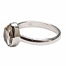 Herkimer diamant prsteň striebro Ag 925 R53