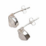 Herkimer diamant náušnice kôstky striebro Ag 925 E605