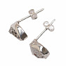 Herkimer diamant náušnice kôstky striebro Ag 925 E611