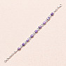 Tyrkys purpurový náramok striebro Ag 925 61333