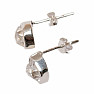 Herkimer diamant náušnice kôstky striebro Ag 925 E616