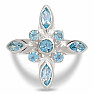 Topaz modrý prsteň striebro Ag 925 R5063BT