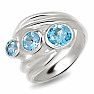 Topaz modrý prsteň striebro Ag 925 R5064BT