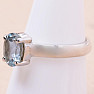 Topaz modrý prsteň striebro Ag 925 68942