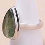 Aktinolit v prehnite prsteň striebro Ag 925 R77