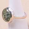 Aktinolit v prehnite prsteň striebro Ag 925 R80