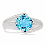 Topaz modrý prsteň striebro Ag 925 R5082BT