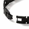 Náramok Watch band štýl nerezová oceľ čierna farba 21,5 cm