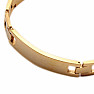 Náramok Watch band štýl nerezová oceľ farba zlata 21,5 cm