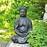 Buddha meditujúci japonská soška v hnedej farbe 38 cm