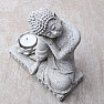 Budha so stojanom na sviečku šedá soška