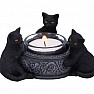 Svietnik Trio čiernych mačiek