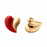 Náušnice z nerezovej ocele Red Hearts