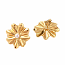 Náušnice z nerezovej ocele Golden Flowers