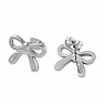Náušnice z nerezovej ocele Mašle Silver 1,1 cm