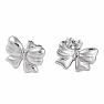 Náušnice z nerezovej ocele Mašle Silver 1,2 cm