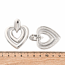 Náušnice z nerezovej ocele Double Hearts