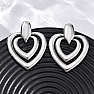 Náušnice z nerezovej ocele Double Hearts