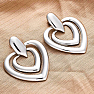 Náušnice z nerezovej ocele Double Hearts