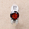 Prsteň strieborný s brúseným granátom a zirkónmi Ag 925 026068 GT