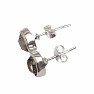 Herkimer diamant náušnice kôstky striebro Ag 925 E441