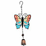 Zvonkohra kovová Motýľ žltooranžovomodrý so zvončekom