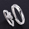 Súprava rhodiovaných strieborných prsteňov Couple Rings